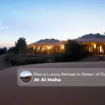 luxury desert retreat Dubai at Al Maha | Al Maha desert resort ultra-luxury villas Blog Banner by Dubai Desert Safari Trip